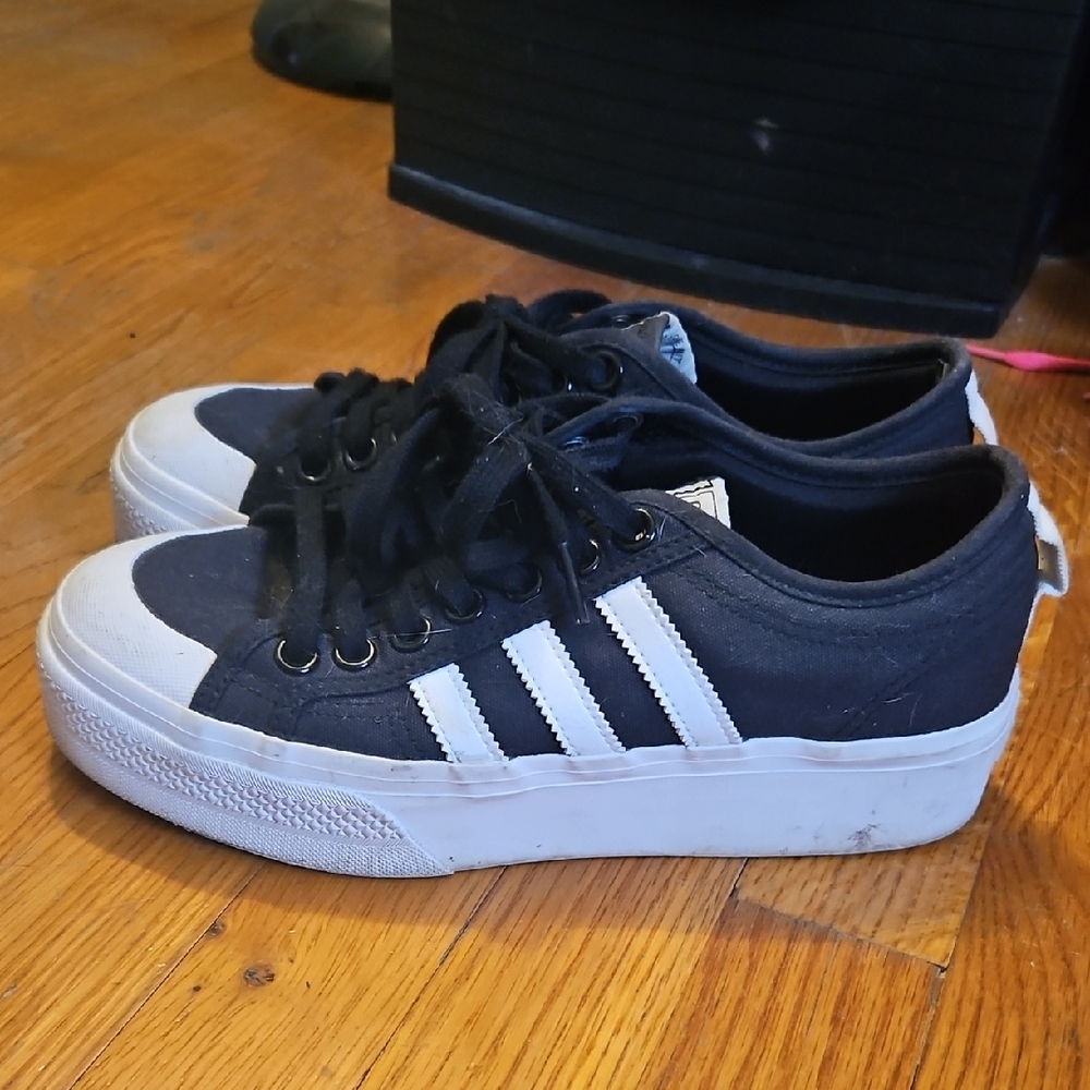 Adidas Black and White Casual Sneakers